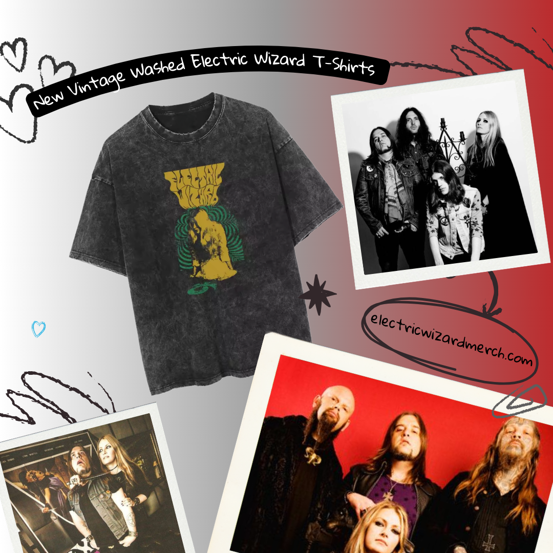 New Vintage PTTT1404  Washed  Electric Wizard T-Shirts